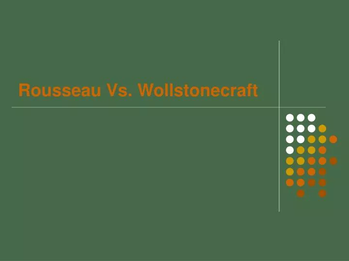 rousseau vs wollstonecraft