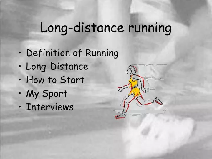 long distance running