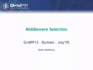 Middleware Selection