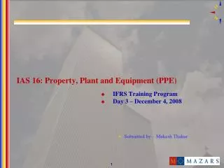 IAS 16: Property, Plant and Equipment (PPE)