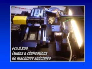 pro g sud tudes r alisations de machines sp ciales