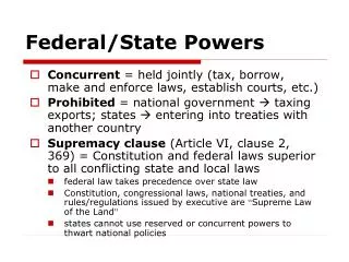 Federal/State Powers