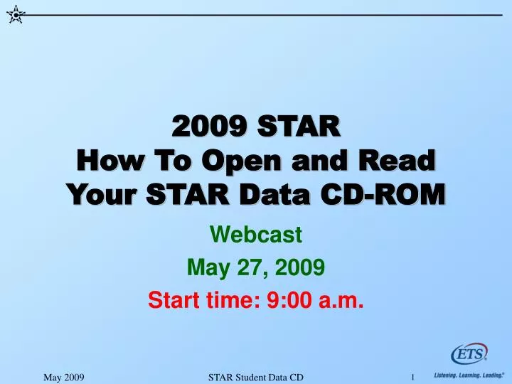 2009 star how to open and read your star data cd rom