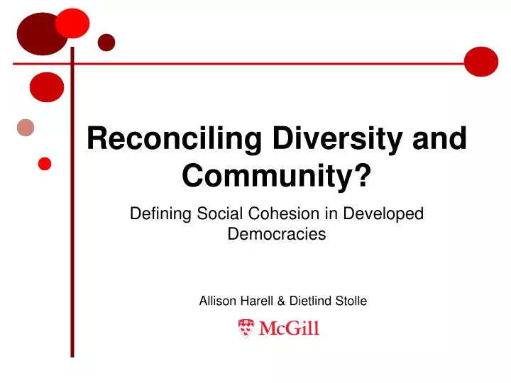 reconciling diversity and community