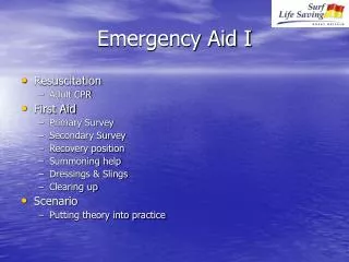 Emergency Aid I
