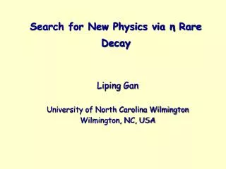 Search for New Physics via η Rare Decay