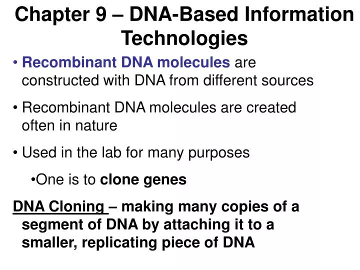 chapter 9 dna based information technologies