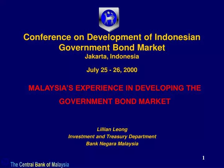 conference on development of indonesian government bond market jakarta indonesia july 25 26 2000