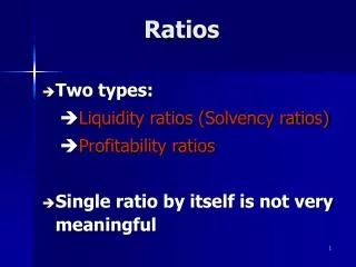 ratios