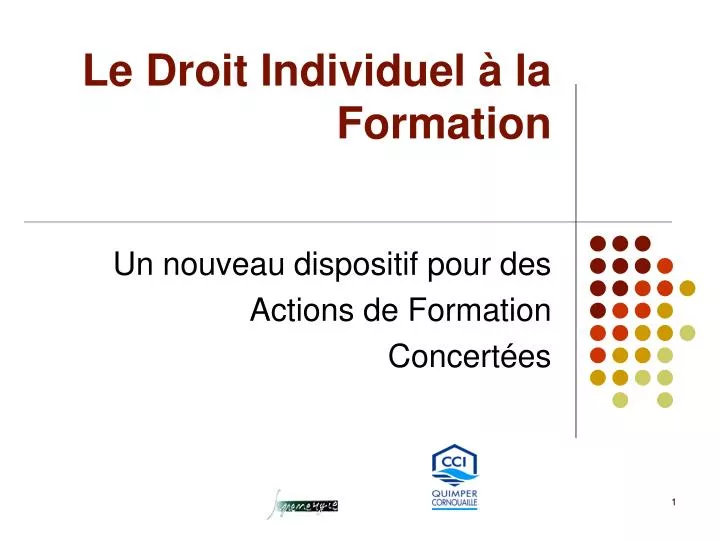 le droit individuel la formation