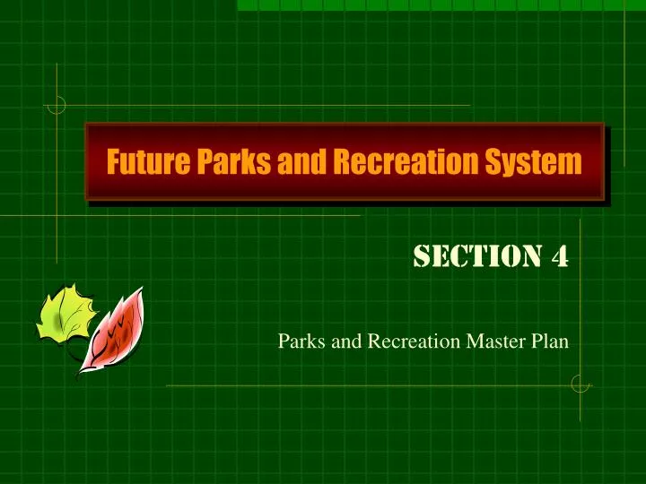 future parks and recreation system