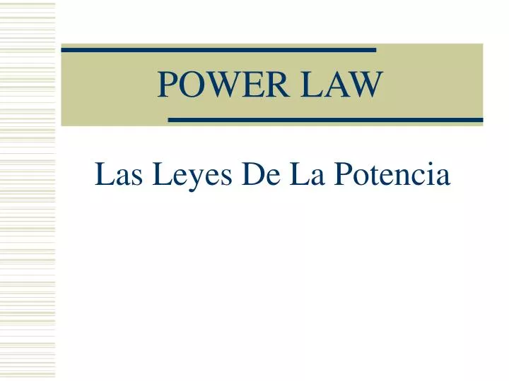 power law