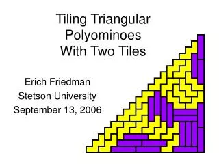 Tiling Triangular Polyominoes With Two Tiles