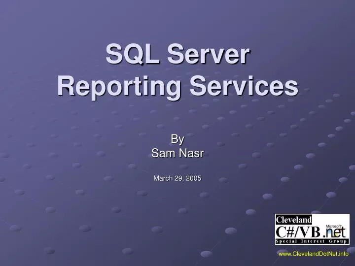 sql server reporting services
