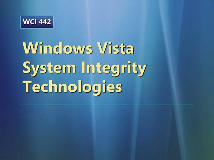 windows vista system integrity technologies