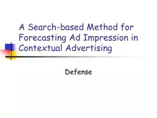 A Search-based Method for Forecasting Ad Impression in Contextual Advertising