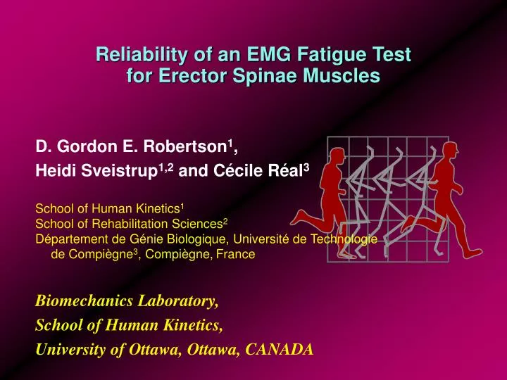 reliability of an emg fatigue test for erector spinae muscles