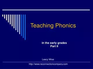 Teaching Phonics