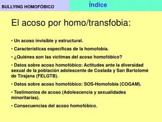 BULLYING HOMOFÓBICO