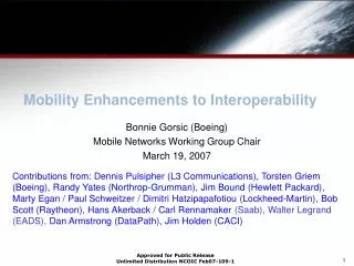 Mobility Enhancements to Interoperability