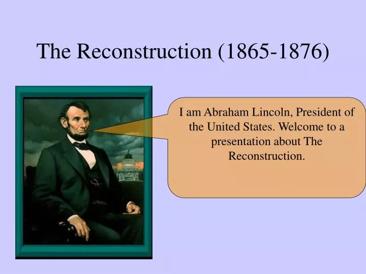 the reconstruction 1865 1876
