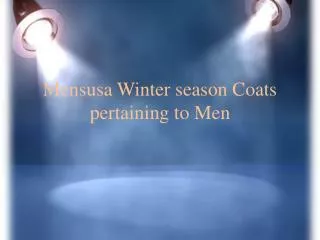 Mensusa Winter season Coats pertaining to Men