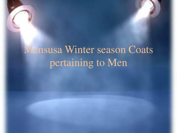 mensusa winter season coats pertaining to men