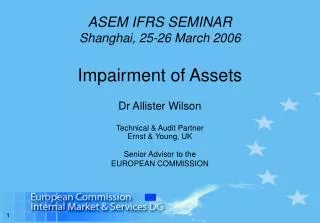 ASEM IFRS SEMINAR Shanghai, 25-26 March 2006