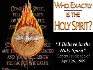 &quot;I Believe in the Holy Spirit&quot; General audience of April 26, 1989