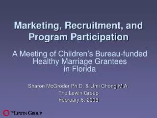 Marketing, Recruitment, and Program Participation