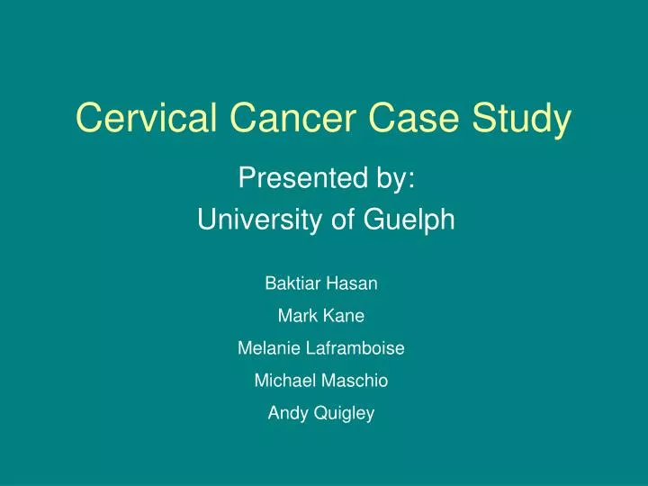 cervical cancer case study
