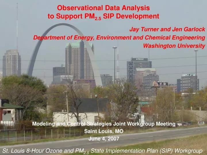 observational data analysis to support pm 2 5 sip development