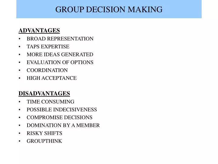 group decision making