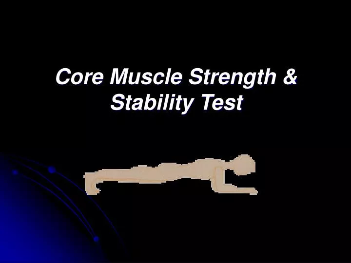 core muscle strength stability test