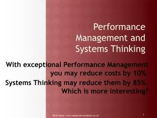 Performance Management and Systems Thinking