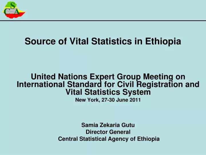 source of vital statistics in ethiopia