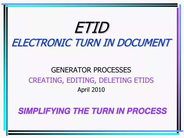 etid electronic turn in document