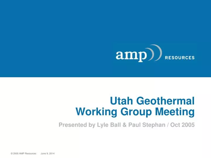 utah geothermal working group meeting