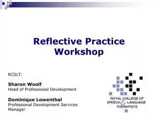 Reflective Practice Workshop