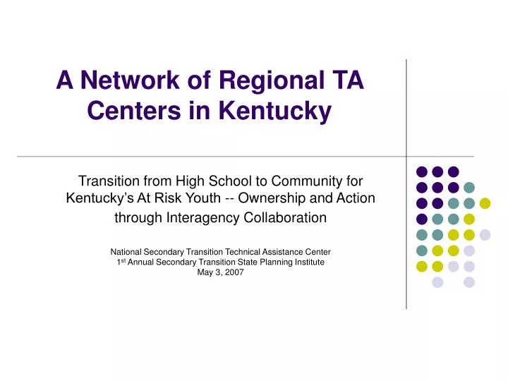 a network of regional ta centers in kentucky