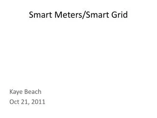 Smart Meters/Smart Grid