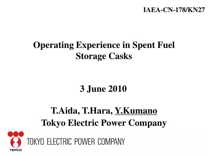 operating experience in spent fuel storage casks
