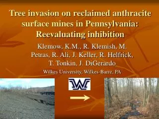 Tree invasion on reclaimed anthracite surface mines in Pennsylvania: Reevaluating inhibition