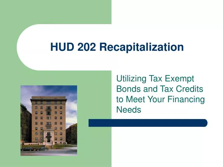 hud 202 recapitalization