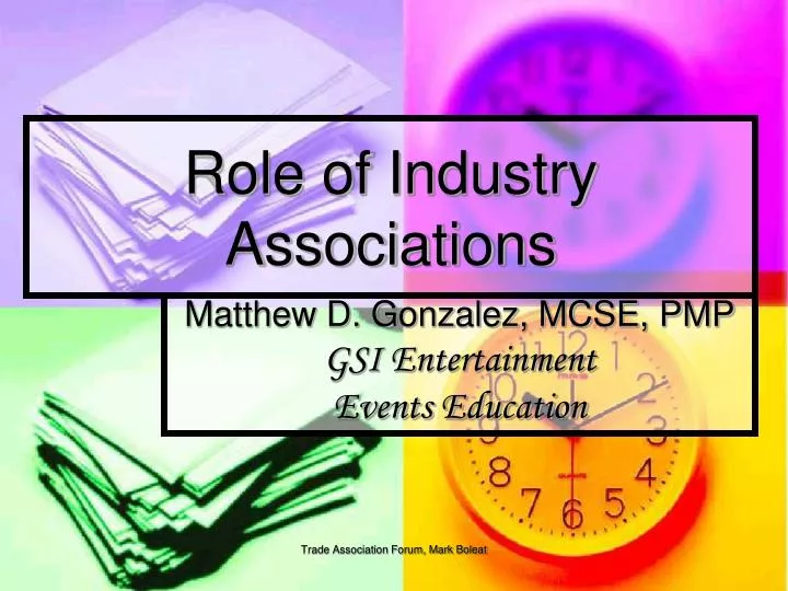 role of industry associations