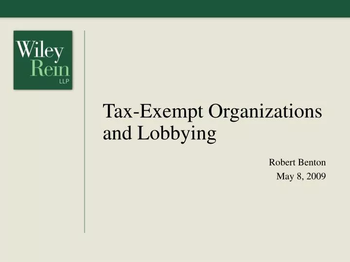 tax exempt organizations and lobbying