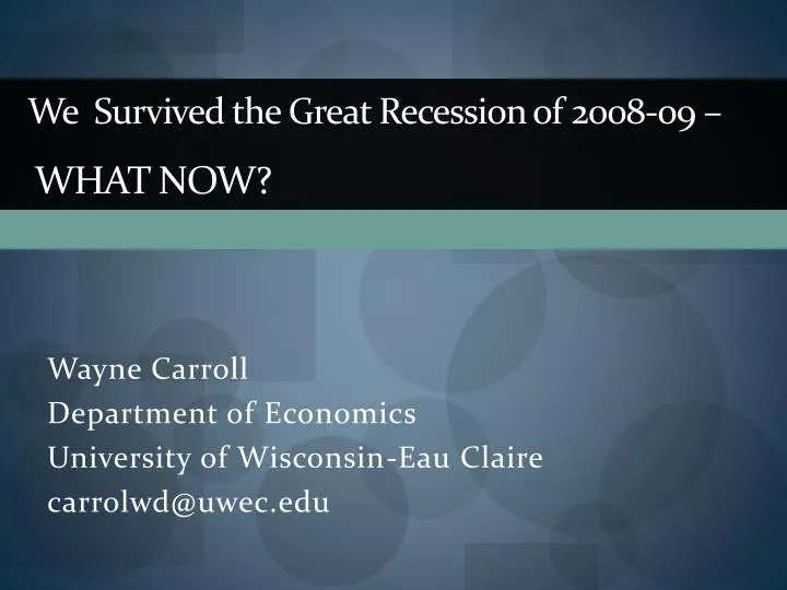 we survived the great recession of 2008 09 what now