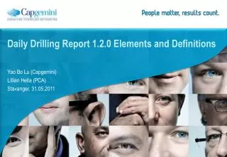 Daily Drilling Report 1.2.0 Elements and Definitions