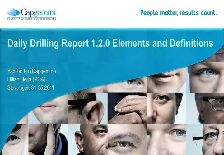 daily drilling report 1 2 0 elements and definitions