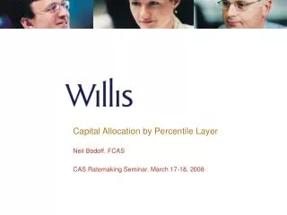 Capital Allocation by Percentile Layer Neil Bodoff, FCAS CAS Ratemaking Seminar, March 17-18, 2008